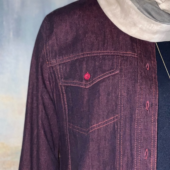 Vintage Y3K maternity collection, purple washed denim jacket - Picture 5 of 15